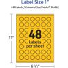 imageAvery Printable Starburst Labels Sure Feed Technology 1quot Bright Yellow Labels PrinttoTheEdge LaserInkjet 480 Total Great for Mailing Seals and Planner Stickers480 labels