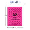 imageAvery Printable Starburst Labels Sure Feed Technology 1quot Neon Magenta Labels PrinttoTheEdge LaserInkjet 480 Total Great for Mailing Seals and Planner Stickers1 920 labels