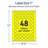 imageAvery Printable Starburst Labels Sure Feed Technology 1quot Neon Yellow Labels PrinttoTheEdge LaserInkjet 960 Total Great for Mailing Seals and Planner Stickers3 840 labels