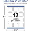 imageAvery TrueBlock Matte White Arched Square Labels Sure Feed Technology 2quot x 2316quot 120 Matte White Labels PrinttoTheEdge LaserInkjet Printable Great for Packaging and Product Merchandising300 labels