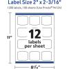 imageAvery TrueBlock Matte White Arched Square Labels Sure Feed Technology 2quot x 2316quot 120 Matte White Labels PrinttoTheEdge LaserInkjet Printable Great for Packaging and Product Merchandising1 200 labels