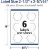 imageAvery TrueBlock Matte White Hexagon Labels Sure Feed Technology 212quot x 25764quot 150 Matte White Labels PrinttoTheEdge LaserInkjet Printable Great for Packaging and Product Merchandising150 labels