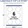 imageAvery TrueBlock Matte White Hexagon Labels Sure Feed Technology 212quot x 25764quot 150 Matte White Labels PrinttoTheEdge LaserInkjet Printable Great for Packaging and Product Merchandising300 labels