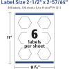 imageAvery TrueBlock Matte White Hexagon Labels Sure Feed Technology 212quot x 25764quot 150 Matte White Labels PrinttoTheEdge LaserInkjet Printable Great for Packaging and Product Merchandising600 labels