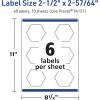 imageAvery TrueBlock Matte White Hexagon Labels Sure Feed Technology 212quot x 25764quot 150 Matte White Labels PrinttoTheEdge LaserInkjet Printable Great for Packaging and Product Merchandising60 labels