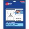 imageAvery Matte Clear Lollipop Labels Sure Feed Technology 15quot x 4quot 200 Matte Clear Labels PrinttoTheEdge LaserInkjet Printable800 labels