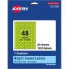imageAvery Printable Starburst Labels Sure Feed Technology 1quot Bright Green Labels PrinttoTheEdge LaserInkjet 480 Total Great for Mailing Seals and Planner Stickers1 920 labels
