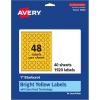 imageAvery Printable Starburst Labels Sure Feed Technology 1quot Bright Yellow Labels PrinttoTheEdge LaserInkjet 480 Total Great for Mailing Seals and Planner Stickers1 920 labels