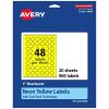 imageAvery Printable Starburst Labels Sure Feed Technology 1quot Neon Yellow Labels PrinttoTheEdge LaserInkjet 960 Total Great for Mailing Seals and Planner Stickers960 labels