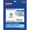 imageAvery TrueBlock Matte White Arched Square Labels Sure Feed Technology 2quot x 2316quot 120 Matte White Labels PrinttoTheEdge LaserInkjet Printable Great for Packaging and Product Merchandising1 200 labels