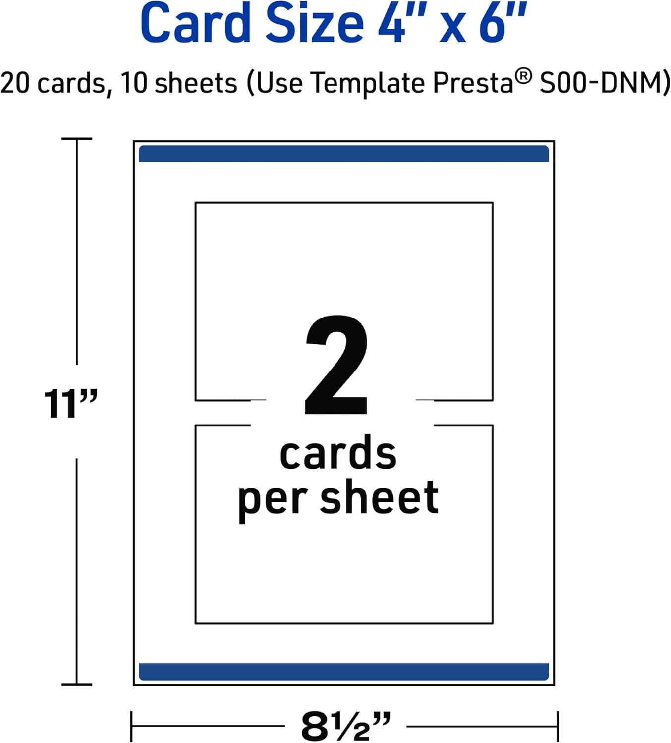 imageAvery Printable Rectangle Postcards Gold MultiLined Border 4quot x 6quot Matte White LaserInkjet 20ct Great for PostcardsGold  Navy Border with Florals
