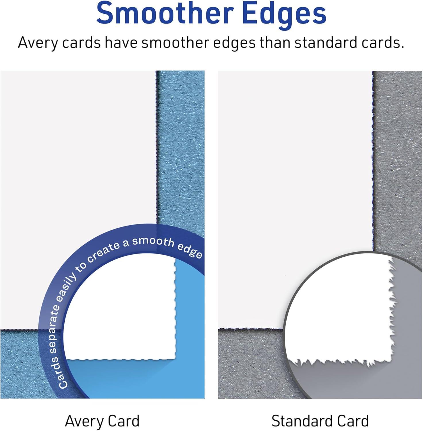 imageAvery Printable Rectangle Postcards Gold MultiLined Border 4quot x 6quot Matte White LaserInkjet 20ct Great for PostcardsGold Border with Gold Dots