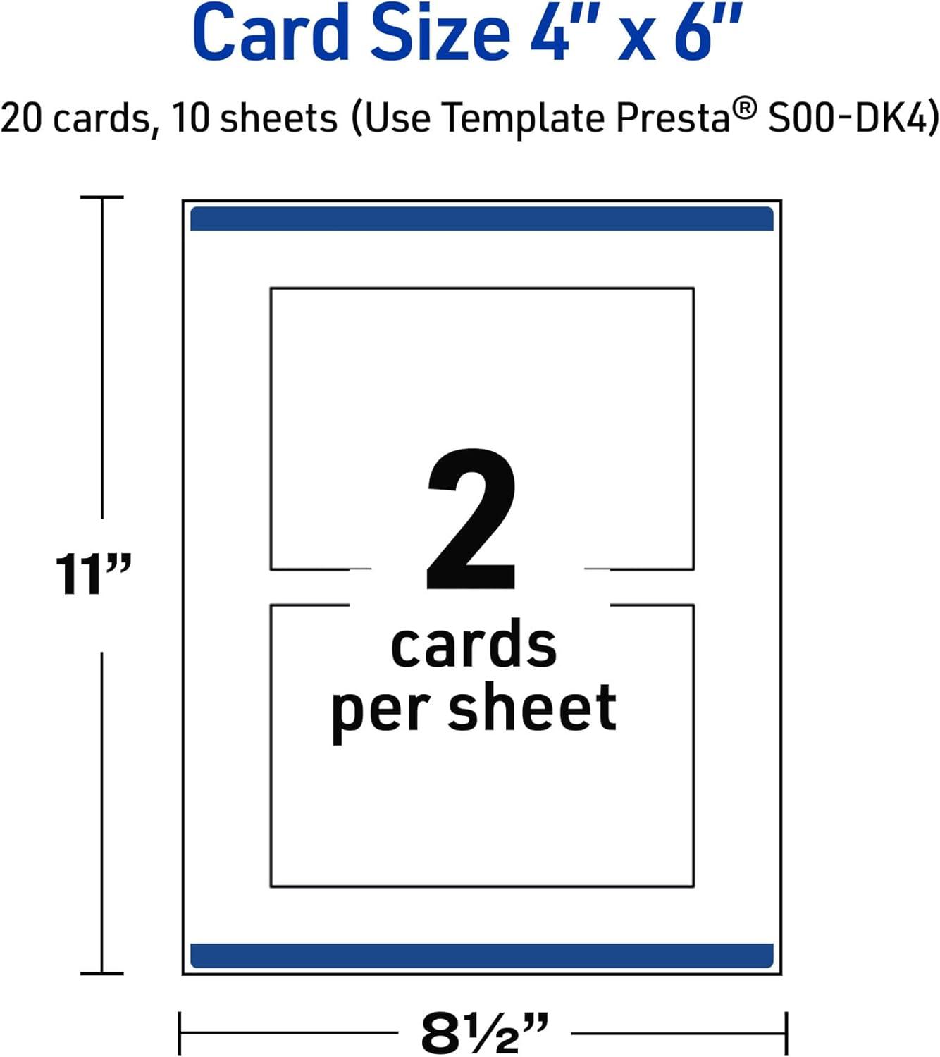 imageAvery Printable Rectangle Postcards Gold MultiLined Border 4quot x 6quot Matte White LaserInkjet 20ct Great for PostcardsGold Dots Edge