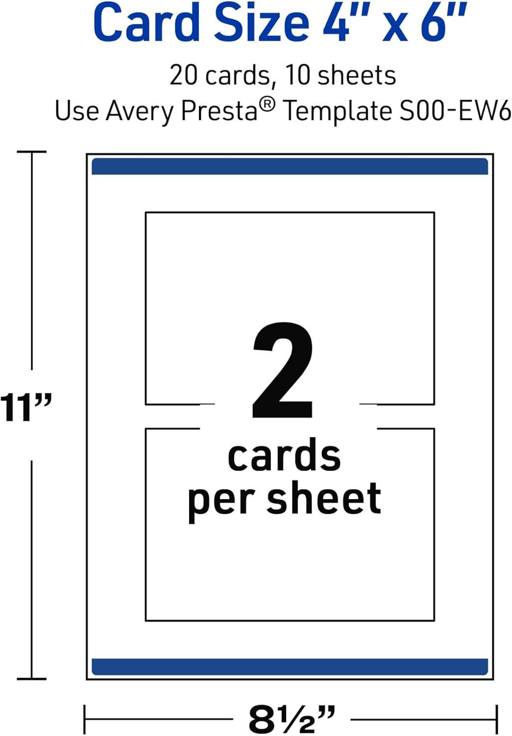 imageAvery Printable Rectangle Postcards Gold MultiLined Border 4quot x 6quot Matte White LaserInkjet 20ct Great for PostcardsGold Monstera Leaves