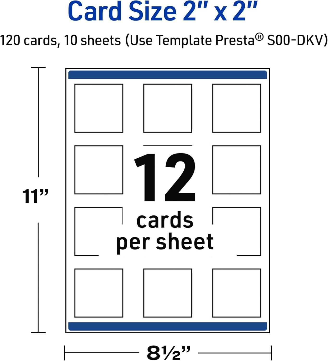 imageAvery Printable Square Cards Gold Dots Green Florals 2quot x 2quot Matte White Square Cards LaserInkjet 120ct Great for Business PromotionBlack  White Polka Dots