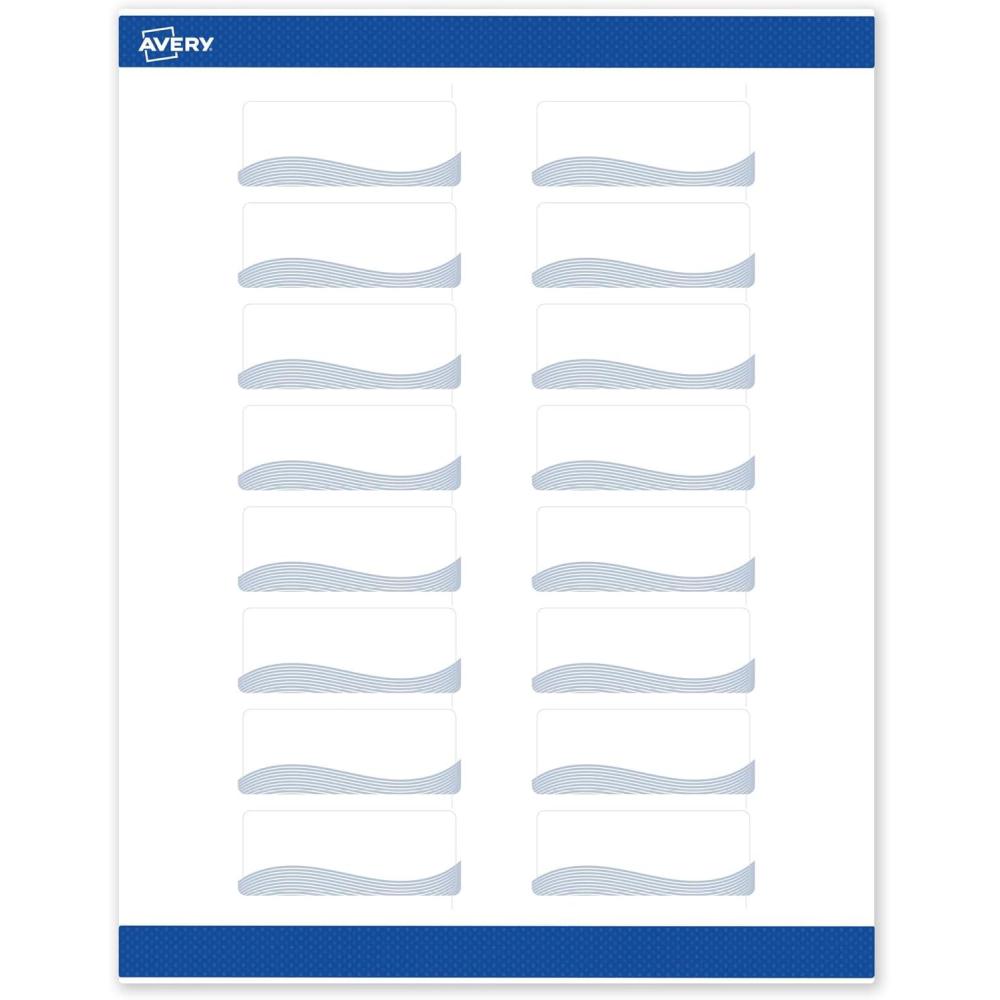 imageAvery Printable Rectangle Labels Sure Feed Technology Double Gold Border Florals Design 1quot x 258quot Matte White Permanent Labels LaserInkjet 160 Total Great for AddressingBlue Waves