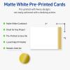imageAvery Printable Rectangle Invitation Cards Gold MultiLined Border 5quot x 7quot Matte White LaserInkjet 20ct Great for Invitation CardsDouble Dipped Gold Edge