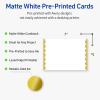 imageAvery Printable Rectangle Invitation Cards Gold MultiLined Border 5quot x 7quot Matte White LaserInkjet 20ct Great for Invitation CardsGold Dots Edge