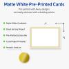 imageAvery Printable Rectangle Invitation Cards Gold MultiLined Border 5quot x 7quot Matte White LaserInkjet 20ct Great for Invitation CardsMultiLined Gold Border