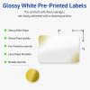 imageAvery Printable Rectangle Labels Gold Border Gold Dots 2quot x 3quot Glossy White Rectangle Labels Permanent LaserInkjet 80ct Great for Product MerchandisingGold Blush