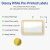 imageAvery Printable Rectangle Labels Gold Border Gold Dots 2quot x 3quot Glossy White Rectangle Labels Permanent LaserInkjet 80ct Great for Product MerchandisingMultilined Gold Border