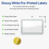 imageAvery Printable Rectangle Labels Gold Border Gold Dots 2quot x 3quot Glossy White Rectangle Labels Permanent LaserInkjet 80ct Great for Product MerchandisingBlue Border With Gold Dots