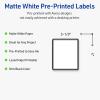 imageAvery Printable Rectangle Labels Gold Double Border Florals 4quot x 313quot Matte White Rectangle Labels Permanent LaserInkjet 40ct Great for Product MerchandisingDouble Black Border
