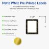 imageAvery Printable Rectangle Labels Gold Double Border Florals 4quot x 313quot Matte White Rectangle Labels Permanent LaserInkjet 40ct Great for Product MerchandisingBlack Border With Gold Veins