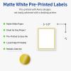 imageAvery Printable Rectangle Labels Gold Double Border Florals 4quot x 313quot Matte White Rectangle Labels Permanent LaserInkjet 40ct Great for Product MerchandisingMultilined Gold Border