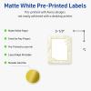 imageAvery Printable Rectangle Labels Gold Double Border Florals 4quot x 313quot Matte White Rectangle Labels Permanent LaserInkjet 40ct Great for Product MerchandisingGold Monstera Leaves