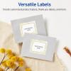imageAvery Printable Rectangle Labels Gold Double Border Florals 4quot x 313quot Matte White Rectangle Labels Permanent LaserInkjet 40ct Great for Product MerchandisingGold Monstera Leaves