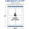 imageAvery Printable Rectangle Labels Gold Double Border Florals 4quot x 313quot Matte White Rectangle Labels Permanent LaserInkjet 40ct Great for Product MerchandisingBlue Waves