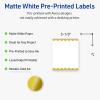 imageAvery Printable Rectangle Labels Gold Double Border Florals 4quot x 313quot Matte White Rectangle Labels Permanent LaserInkjet 40ct Great for Product MerchandisingGold Dots Edge