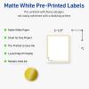 imageAvery Printable Rectangle Labels Gold Double Border Florals 4quot x 313quot Matte White Rectangle Labels Permanent LaserInkjet 40ct Great for Product MerchandisingDouble Gold Border With Florals