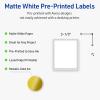 imageAvery Printable Rectangle Labels Gold Double Border Florals 4quot x 313quot Matte White Rectangle Labels Permanent LaserInkjet 40ct Great for Product MerchandisingBlue Border With Gold Dots