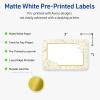 imageAvery Printable Rectangle Labels Gold ampamp Navy Border Florals 2quot x 3quot Matte White Rectangle Labels Permanent LaserInkjet 80ct Great for Product MerchandisingGold Monstera Leaves