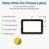 imageAvery Printable Rectangle Labels Gold ampamp Navy Border Florals 2quot x 3quot Matte White Rectangle Labels Permanent LaserInkjet 80ct Great for Product MerchandisingBlack Border With Gold Veins