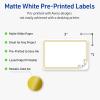 imageAvery Printable Rectangle Labels Gold ampamp Navy Border Florals 2quot x 3quot Matte White Rectangle Labels Permanent LaserInkjet 80ct Great for Product MerchandisingDouble Gold Border With Florals