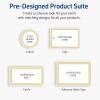 imageAvery Printable Rectangle Labels Gold ampamp Navy Border Florals 2quot x 3quot Matte White Rectangle Labels Permanent LaserInkjet 80ct Great for Product MerchandisingMultilined Gold Border