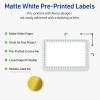 imageAvery Printable Rectangle Labels Gold ampamp Navy Border Florals 2quot x 3quot Matte White Rectangle Labels Permanent LaserInkjet 80ct Great for Product MerchandisingBlue Border With Gold Dots