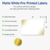 imageAvery Printable Rectangle Labels Gold ampamp Navy Border Florals 2quot x 3quot Matte White Rectangle Labels Permanent LaserInkjet 80ct Great for Product MerchandisingGold Blush