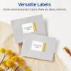 imageAvery Printable Rectangle Labels Gold ampamp Navy Border Florals 2quot x 3quot Matte White Rectangle Labels Permanent LaserInkjet 80ct Great for Product MerchandisingDouble Dipped Gold Edge
