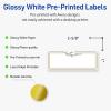 imageAvery Printable Rectangle Labels Sure Feed Technology Blue Border Gold Dots Design 1quot x 258quot Glossy White Permanent Adhesive LaserInkjet 160 Total Great for AddressingGold  Navy Border With Florals