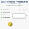 imageAvery Printable Rectangle Labels Sure Feed Technology Blue Border Gold Dots Design 1quot x 258quot Glossy White Permanent Adhesive LaserInkjet 160 Total Great for AddressingBlue Border With Gold Dots