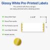 imageAvery Printable Rectangle Labels Sure Feed Technology Blue Border Gold Dots Design 1quot x 258quot Glossy White Permanent Adhesive LaserInkjet 160 Total Great for AddressingGold Dots Edge