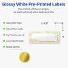 imageAvery Printable Rectangle Labels Sure Feed Technology Blue Border Gold Dots Design 1quot x 258quot Glossy White Permanent Adhesive LaserInkjet 160 Total Great for AddressingGold Monstera Leaves