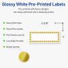 imageAvery Printable Rectangle Labels Sure Feed Technology Blue Border Gold Dots Design 1quot x 258quot Glossy White Permanent Adhesive LaserInkjet 160 Total Great for AddressingGold Beads