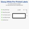 imageAvery Printable Rectangle Labels Sure Feed Technology Blue Border Gold Dots Design 1quot x 258quot Glossy White Permanent Adhesive LaserInkjet 160 Total Great for AddressingDouble Black Border
