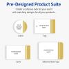 imageAvery Printable Rectangle Labels Sure Feed Technology Blue Border Gold Dots Design 1quot x 258quot Glossy White Permanent Adhesive LaserInkjet 160 Total Great for AddressingDouble Dipped Gold Edge