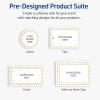 imageAvery Printable Rectangle Labels Sure Feed Technology Blue Border Gold Dots Design 1quot x 258quot Glossy White Permanent Adhesive LaserInkjet 160 Total Great for AddressingGold Border With Gold Dots